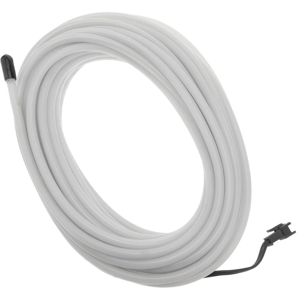 Cable electroluminiscente blanco de 5mm en bobina 10m de cable conectada a 220VAC