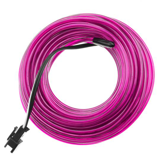 Violette electroluminescente kabel van 2,3 mm in een spoel van 25 m