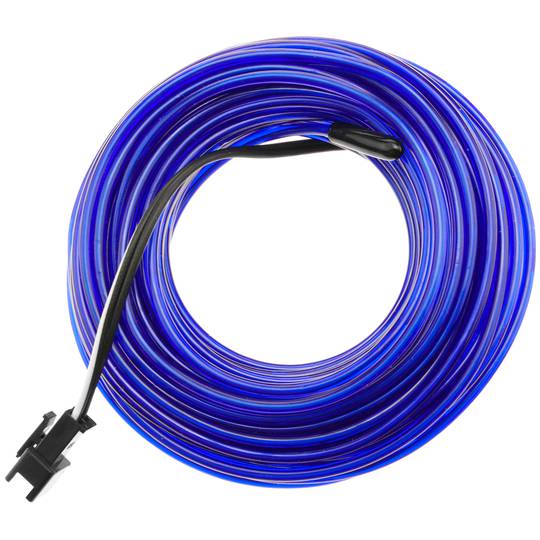 Blauwe elektroluminescerende kabel van 2,3 mm in een spoel van 25 m