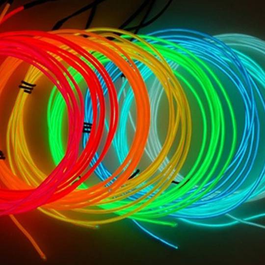 Cable transparent-white electroluminescent 2.3mm coil 25m