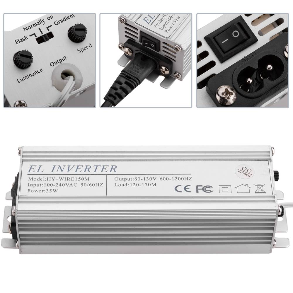 Inversor de cable electroluminescent per 150m a 220VAC amb efectes