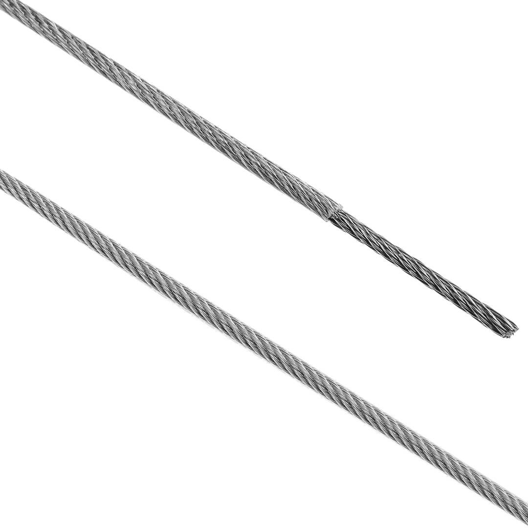Stainless steel cable 1.5 mm. Reel of 100 m lenght. Transparent plastic coated