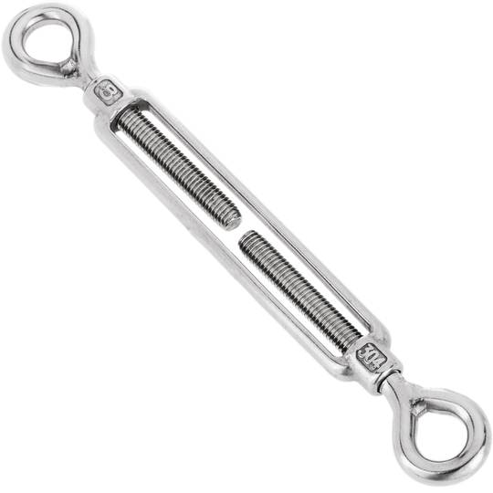 Tendicavo in acciaio. Modello di filetto anello a anello 8 mm