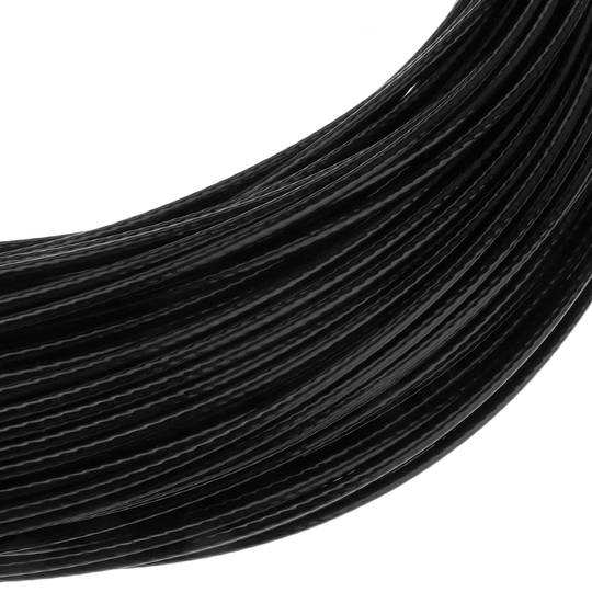 Stainless steel cable 7x19 1.5 mm. Reel of 100 m lenght. Black PVC coated