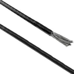 Câble en acier inoxydable de 1,5 mm. Bobine de 10 m. Plastifié noir
