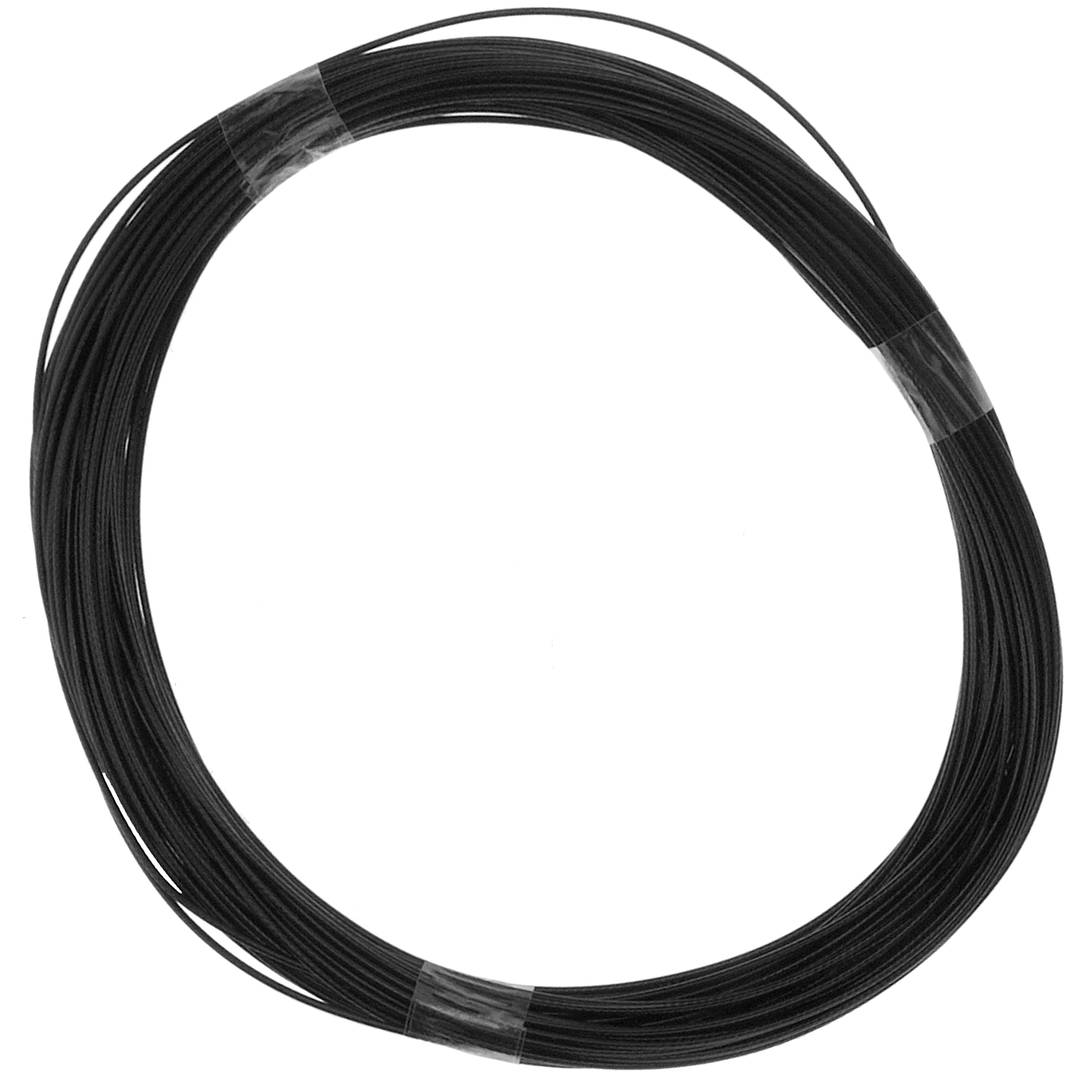 Cable d'acer inoxidable de 1,5 mm. Bobina de 25 m. Recobert de plàstic negre