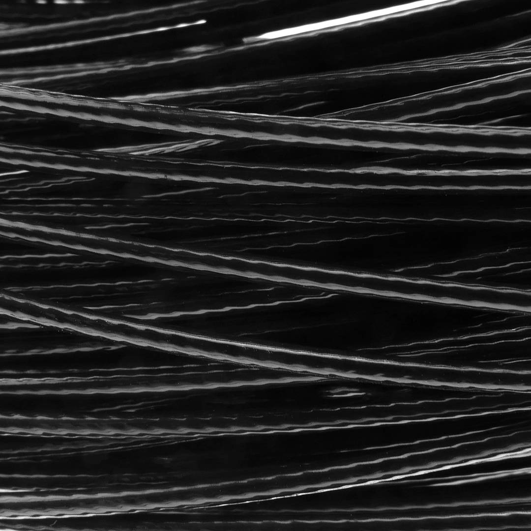 Cable d'acer inoxidable de 1,5 mm. Bobina de 50 m. Recobert de plàstic negre