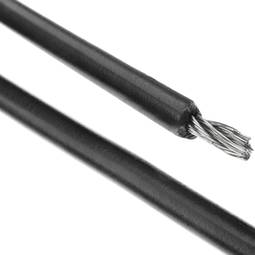 Câble en acier inoxydable de 4 mm. Bobine de 100 m. Plastifié noir