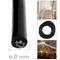 Stainless steel cable 7x7 6 mm. Reel of 100 m lenght. Black PVC coated