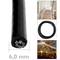 Cable de acero inoxidable 7x7 de 6 mm. Bobina de 10 m. Recubierto de PVC negro