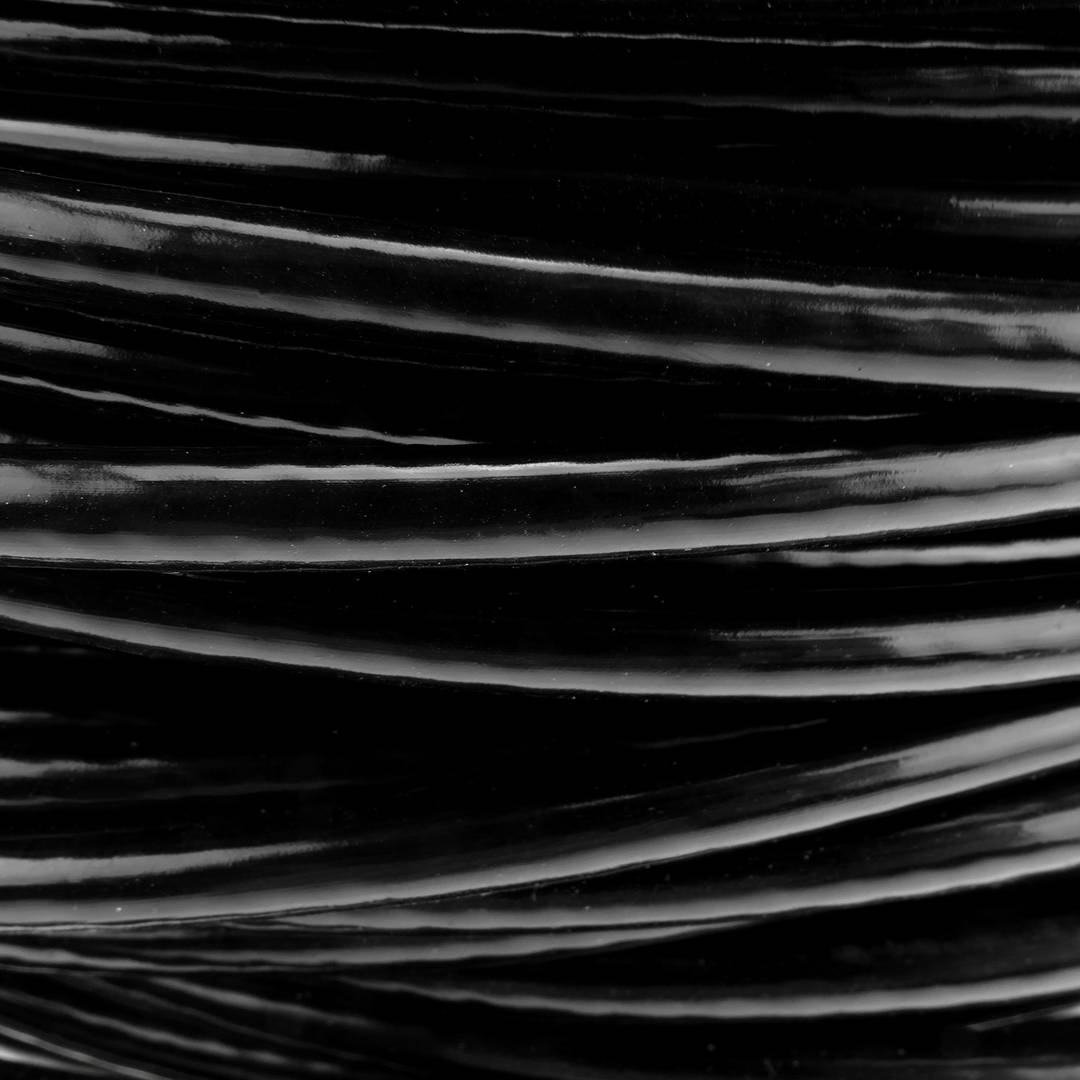 Cable d'acer inoxidable de 6 mm. Bobina de 10 m. Recobert de plàstic negre