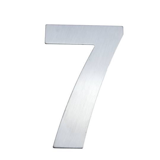 Number 7 8 cm stainless steel with adhesive labeling