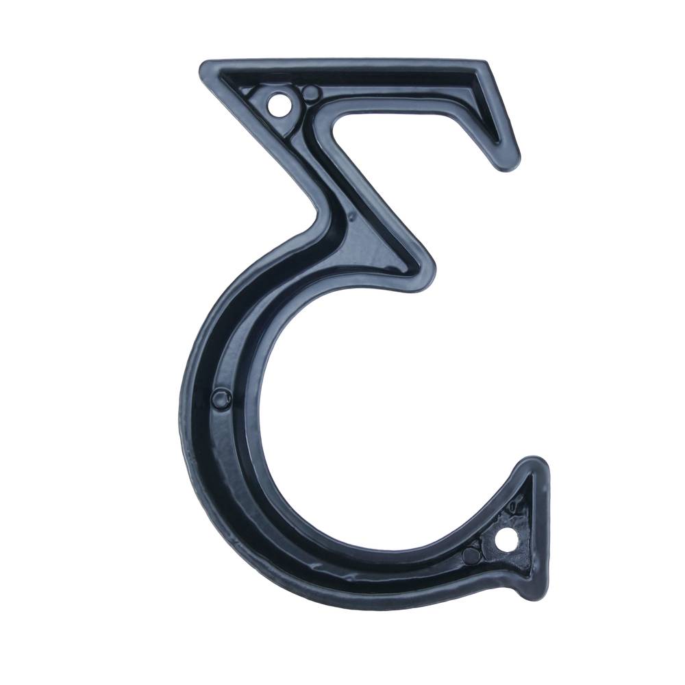 Número 3 en metall negre de 95mm amb cargols per a retolació