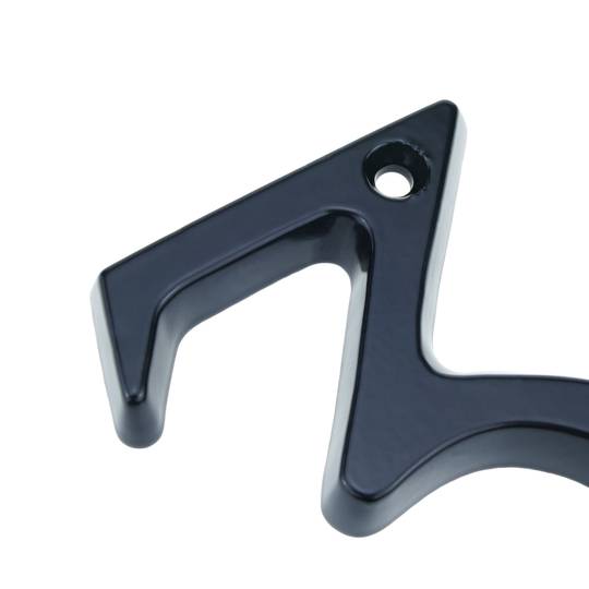 Número 3 en metall negre de 95mm amb cargols per a retolació