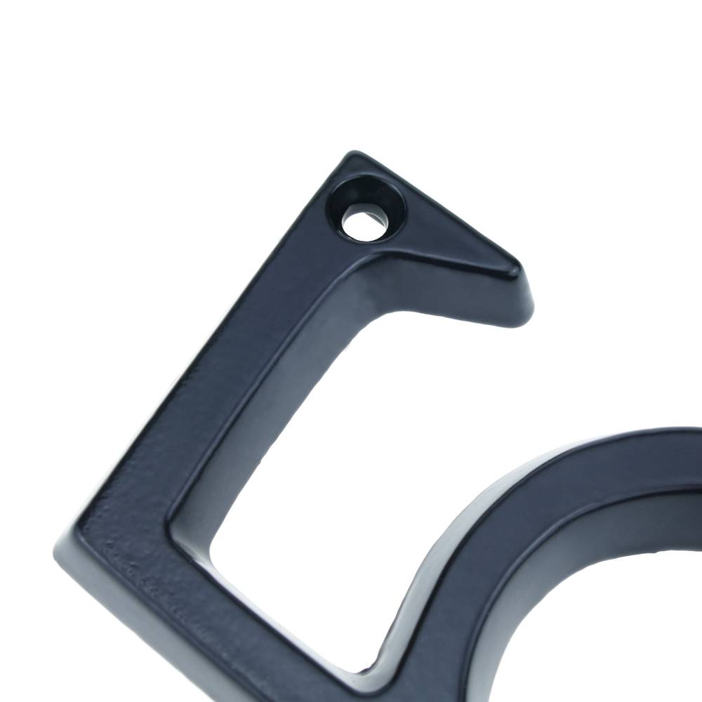 Número 5 em metal preto 95mm com parafusos para a rotulagem