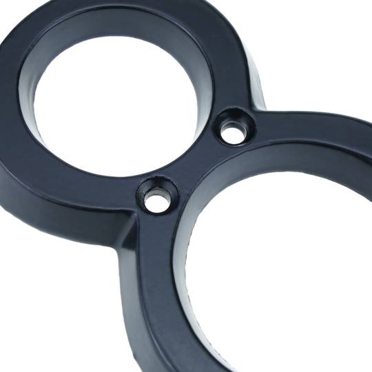 Nombre 8 en metall negre de 95mm amb cargols per a retolació