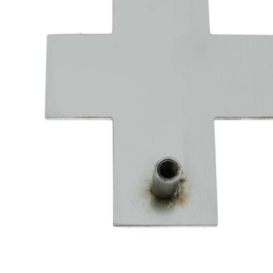 Número 4 en acero inoxidable de 150mm para rotulación