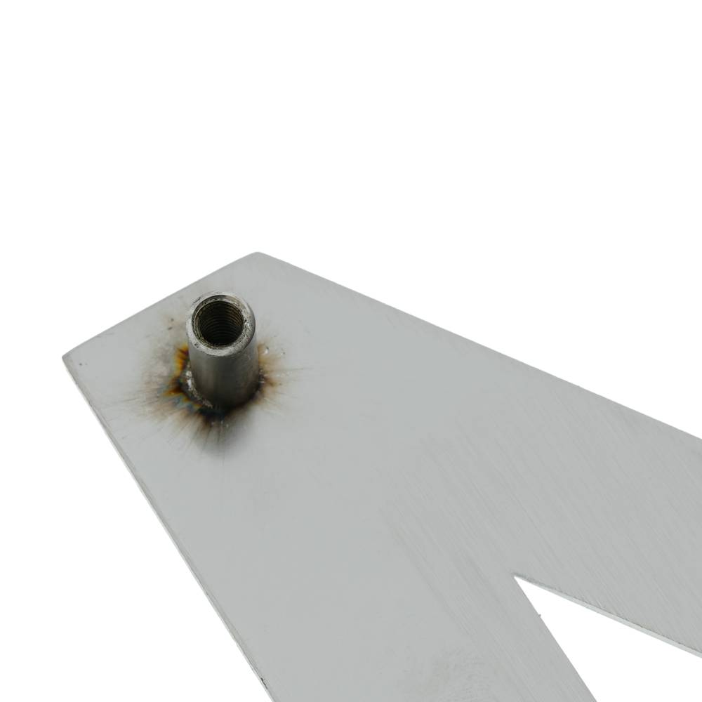 Número 4 en acero inoxidable de 150mm para rotulación