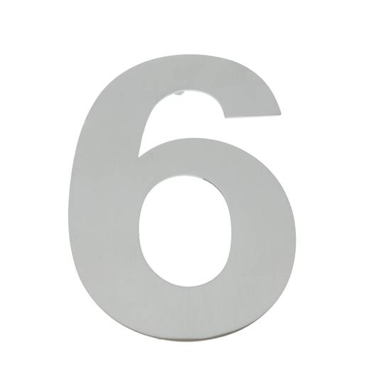 Numer 6 ze stali nierdzewnej 150 mm na napis