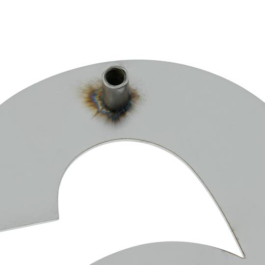 Numer 6 ze stali nierdzewnej 150 mm na napis