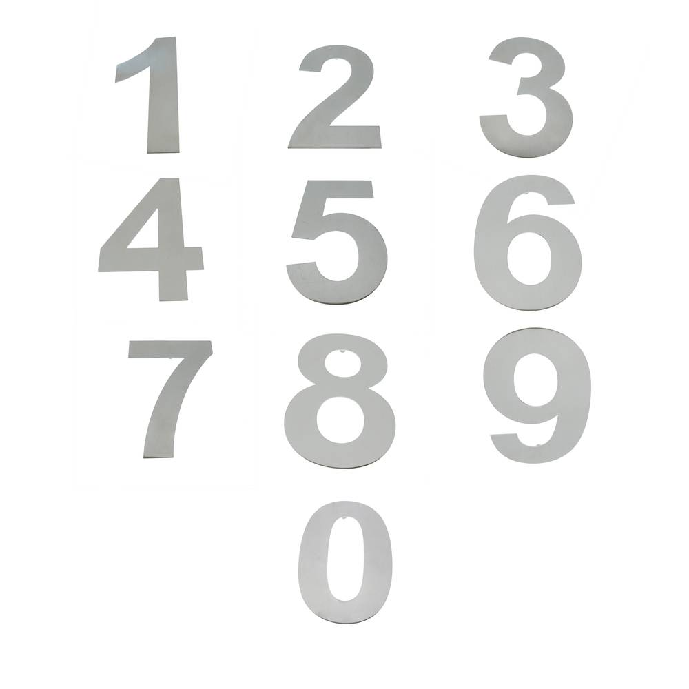 Numer 6 ze stali nierdzewnej 150 mm na napis