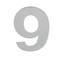Numer 9 ze stali nierdzewnej 150 mm na napis