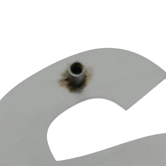 Lletra A d'acer inoxidable de 150 mm per a retolació