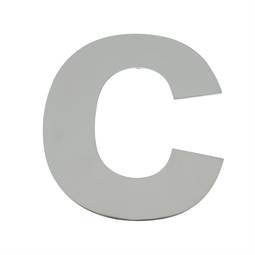 Lettera C in acciaio inox 150 millimetri marcatura