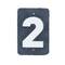 Numéro 2 en ardoise 180x120mm marquage