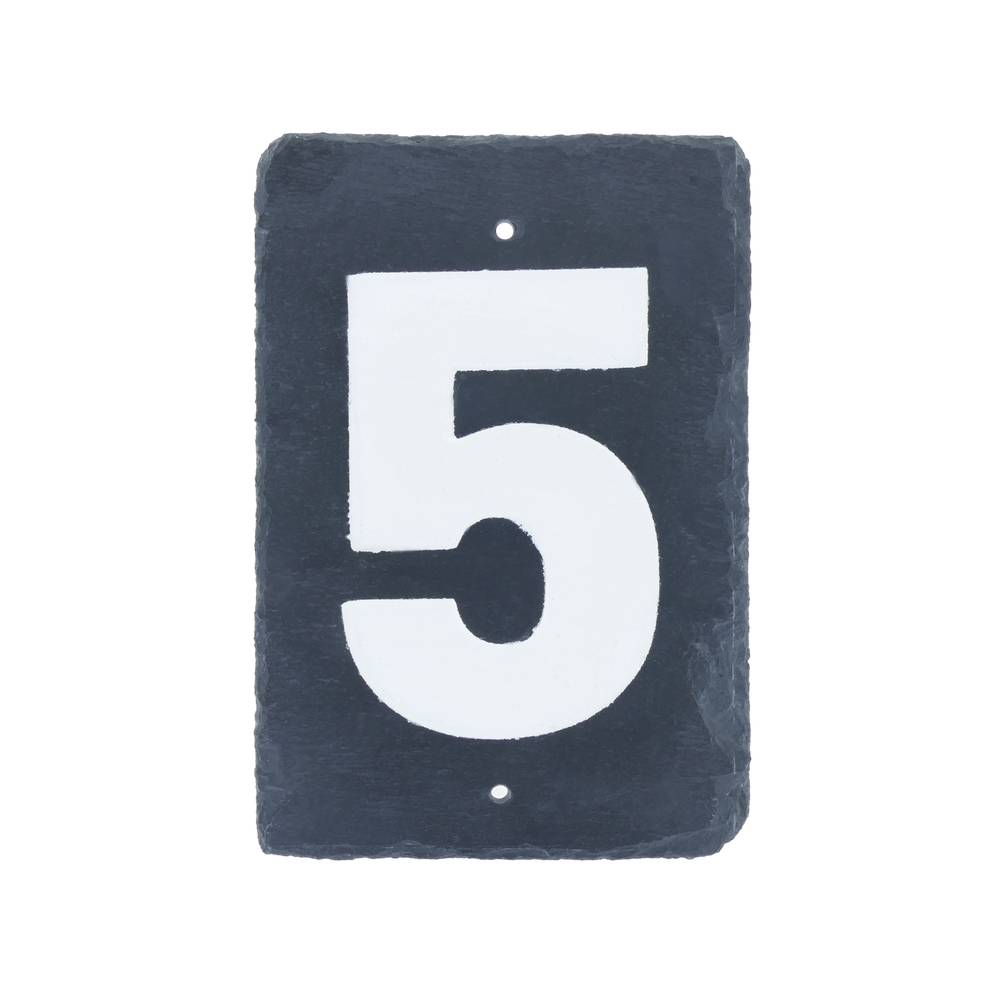 Number 5 on slate 180x120mm marking