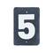 Number 5 on slate 180x120mm marking