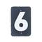 Numéro 6 sur ardoise 180x120mm marquage