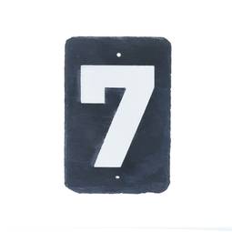 Number 7 on slate 180x120mm marking