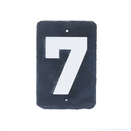 Numéro 7 sur ardoise 180x120mm marquage