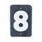 Number 8 on board of 180x120mm marking