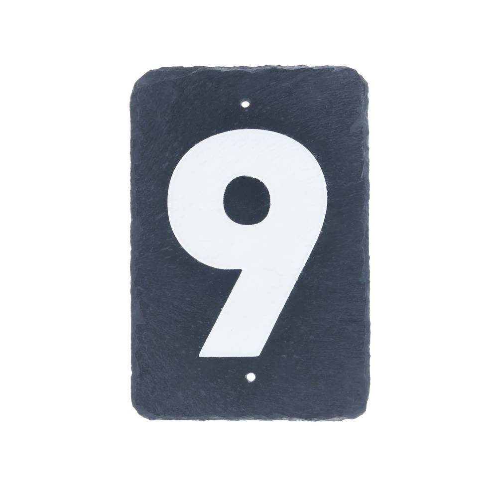 Número 9 en pizarra de 180x120mm para rotulación