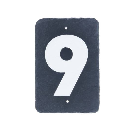 Número 9 en pizarra de 180x120mm para rotulación