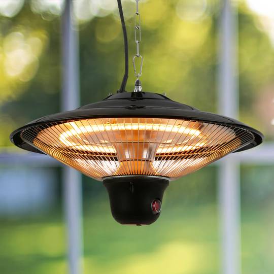 Ceiling radiant patio heater for indoor and outdoor bar restaurant terrace shops 420mm 1500W with RC