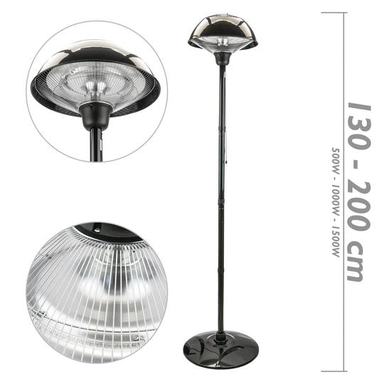 Calefacción de pie Radiador para interior y exterior  bar restaurante terraza 425mm 1500W