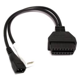 OBD2 2 Pin Doppelstecker schwarz Diagnosekabel kompatibel mit Audi