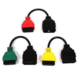 Kit 3 OBD2 Diagnosekabel kompatibel mit Fiat ECU Scan Software 24cm