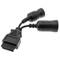 Câble de diagnostic OBD2 double femelle 9 et 6 broches compatible avec les camions 25cm