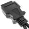 Câble de diagnostic OBD2 double femelle 9 et 6 broches compatible avec les camions 25cm