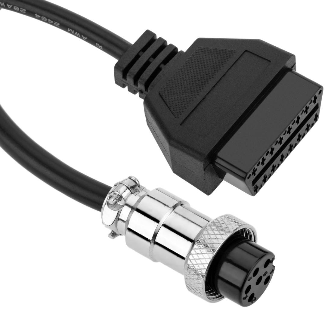 Câble de moto Obd pour câble de fiche 6 broches câble de diagnostic 6  broches à Obd2 adaptateur à 16 broches