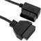 OBD2 16 broches mâle 90º à câble d'extension femelle
