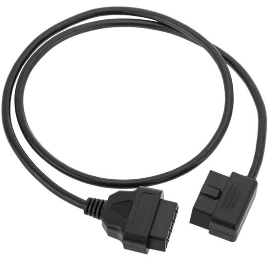 OBD2 16 broches mâle 90º à câble d'extension femelle