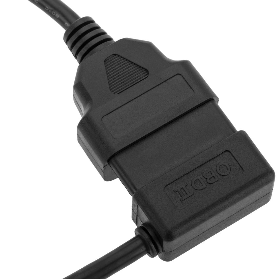 OBD2 16 broches mâle 90º à câble d'extension femelle