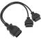 OBD2 16 pin male to dual female splitter cable 42 cm