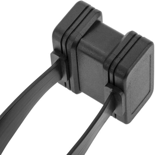 Cable extensor OBD2 plano 16 pin macho a hembra de 90º y 50 cm