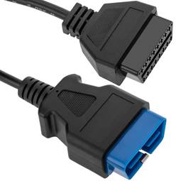 Cavo di prolunga OBD2 16 pin blu maschio-femmina da 450 mm